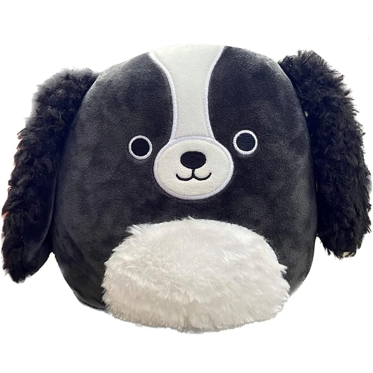 Squishmallow Official Kellytoy Plush Pet Squad Dog Cat Bunny Frog Squishy Soft Stuffed Animals (Black/White, Nathaniel Cocker Spaniel Dog, 8 Inch)