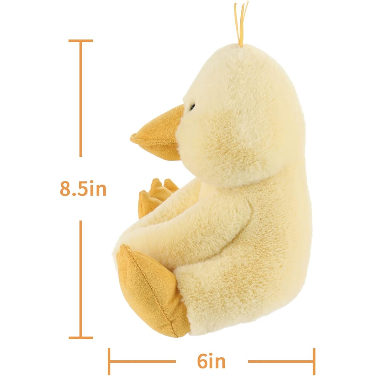 Apricot Lamb Toys Stuffed Animal Yellow Clever Duck Plush Soft Cuddly Great for Kids 8.5 Inch
