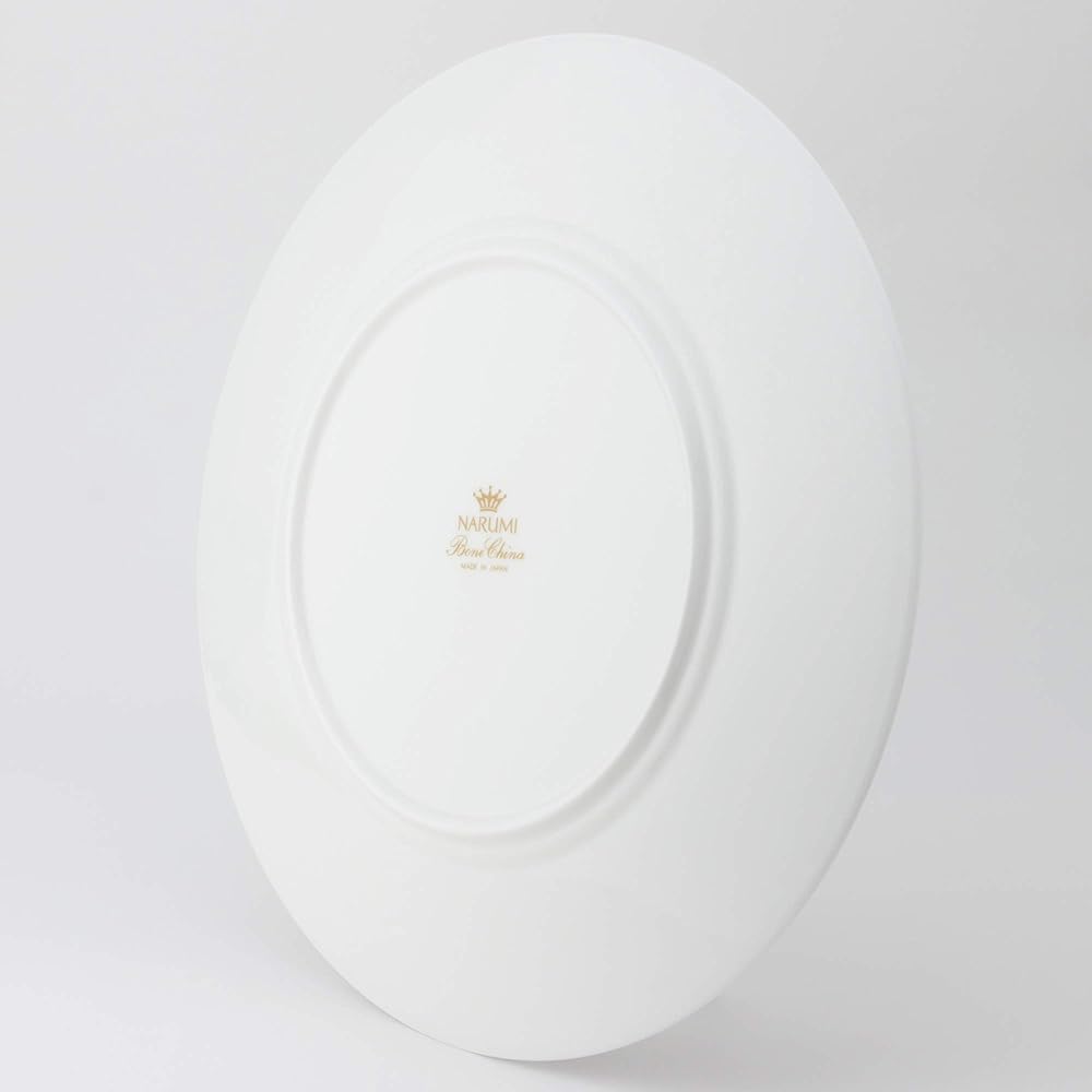 NARUMI Plate Washi (Platinum) 30cm Silver Stylish Elegant Large Plate Flat Plate Rim Made in Japan 51356-5727