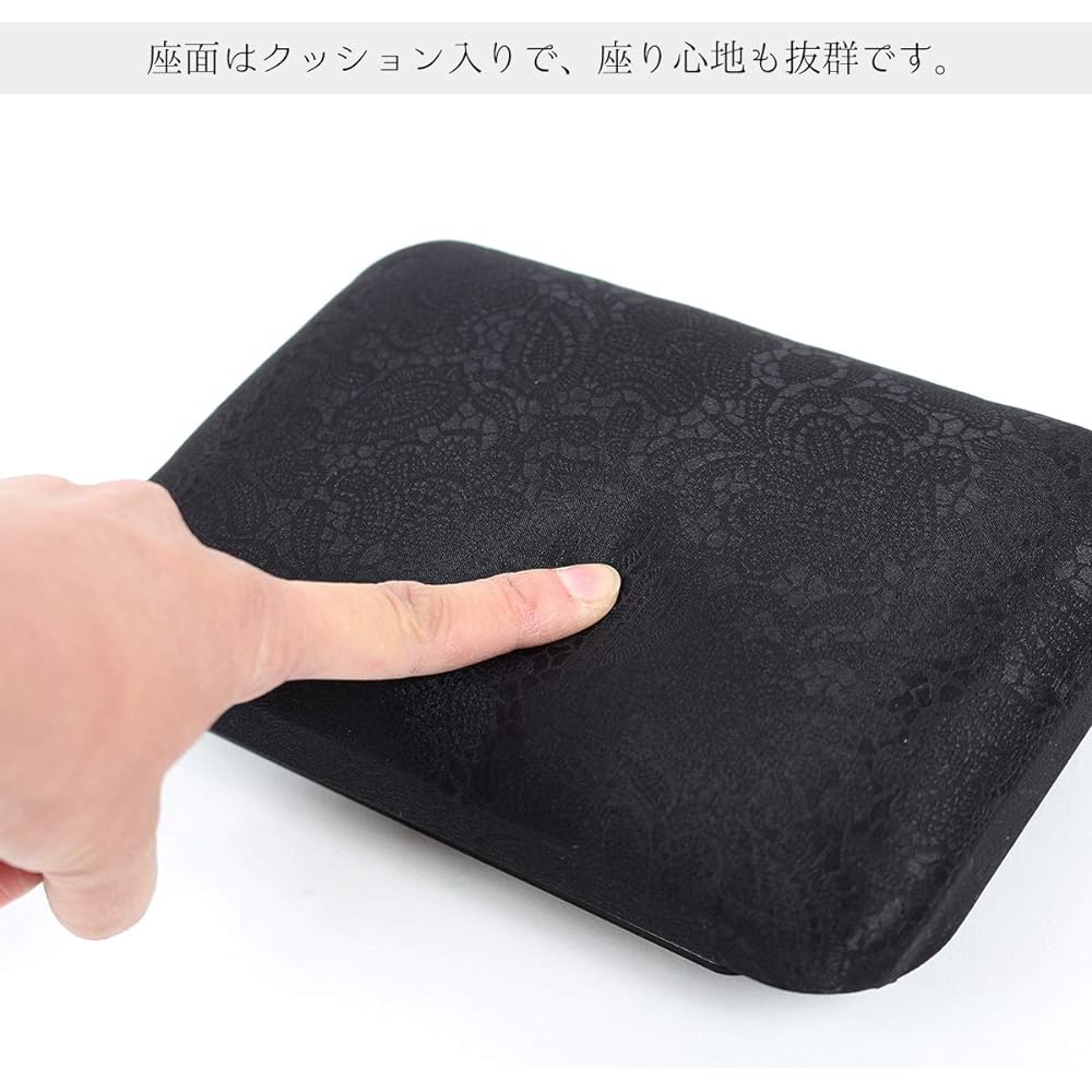 Seiza Chair Foldable Portable Lightweight Compact Black Portable Women's Men's Cushion