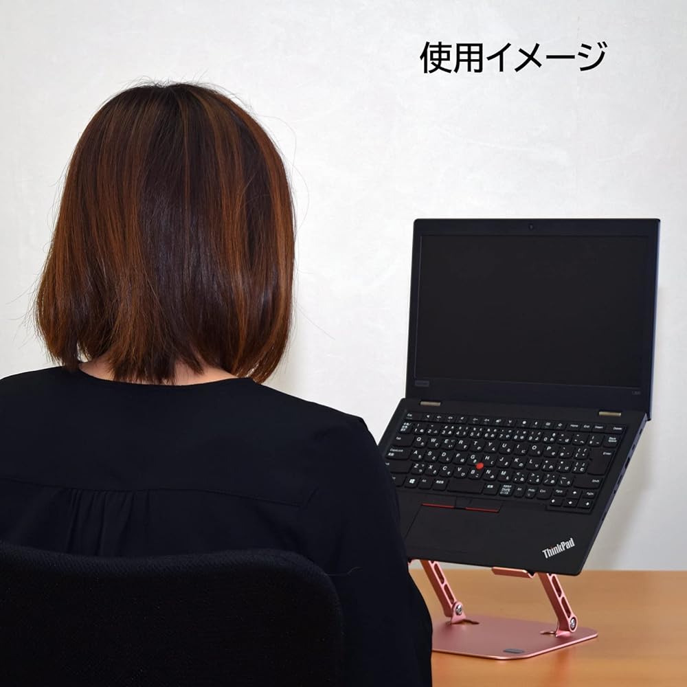 Etsumi PC Stand Folding Aluminum Alloy Metallic Pink [Supports up to 15.6 inches] VE-2315