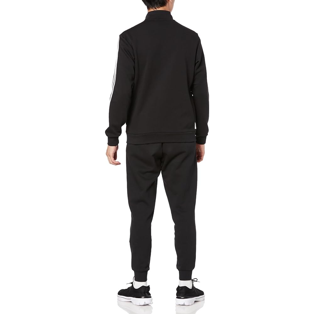 Adidas Jersey Top and Bottom Set Basic 3 Stripes Fleece Tracksuit DTU71 Men's