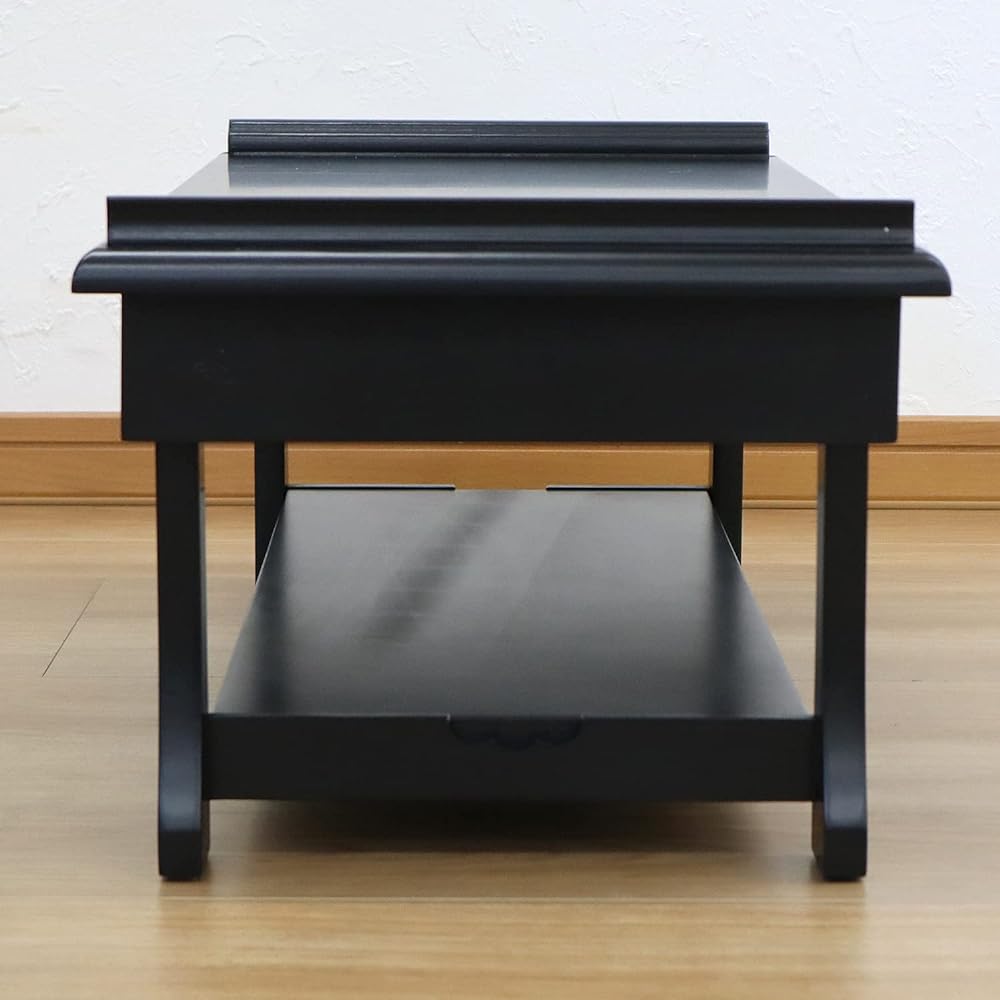 AIS (AIS) offering table width 75cm with shelf black JKU-75T BK