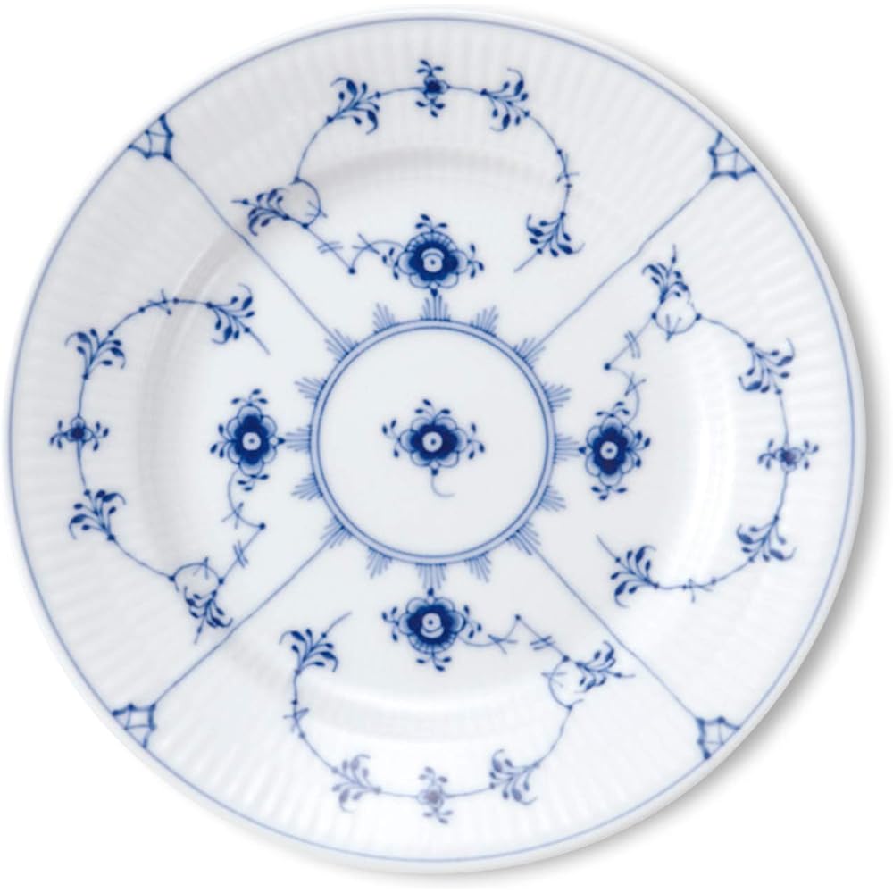 [Regular Imported Product] Royal Copenhagen Blue Fluted Plain Plate Dish 19cm Wedding Gift Present 1017199