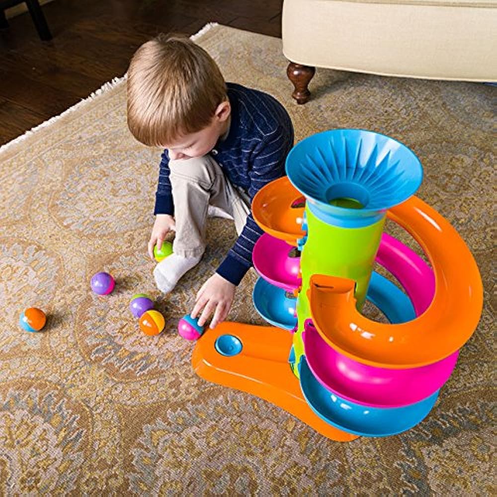 Fat Brain Toys Baby Toy Roll Again Tower Infant Educational Toy [Genuine Product]