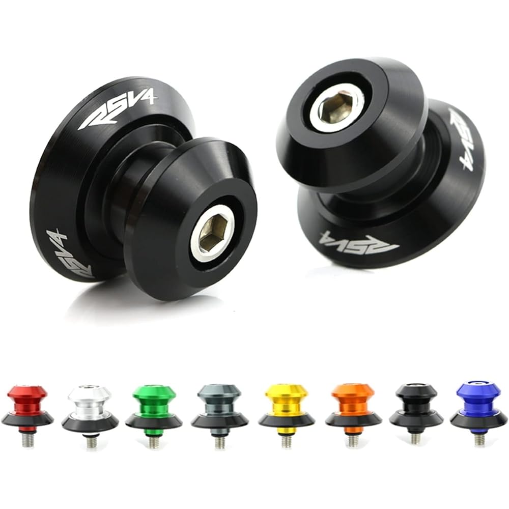Stand Screw Slider Suitable for RSV4 2009 2010 2011 2012 2013 2014 2015 2016 2017 2018 2019 Swing Arm Slider Spool Bracket Frame CNC Aluminum (Color: Gold)