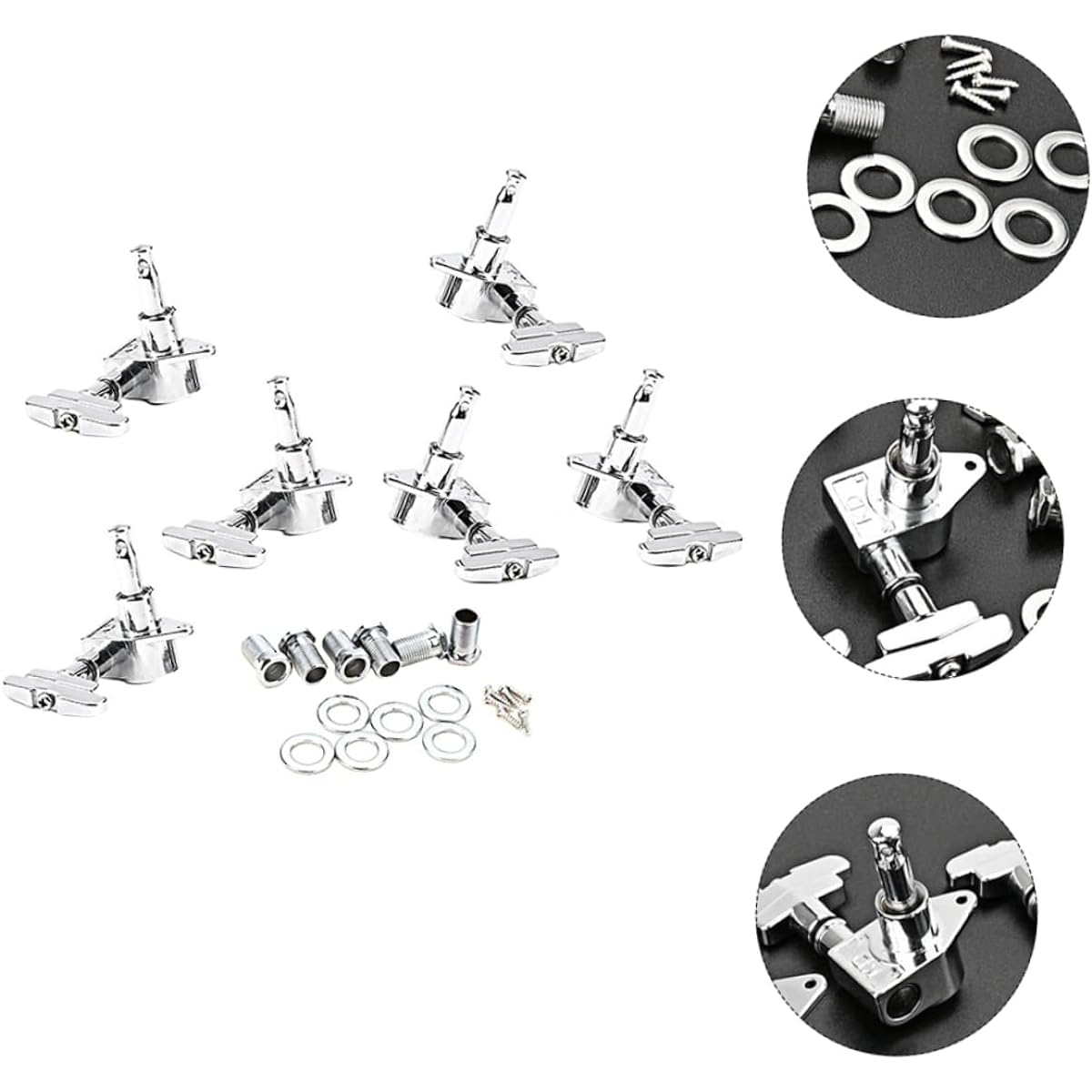 VICASKY 5-piece set of guitar strings, guitar set, guitar tuner, guitar parts, classical, musical instruments, nails, accessories, knobs, zinc alloy
