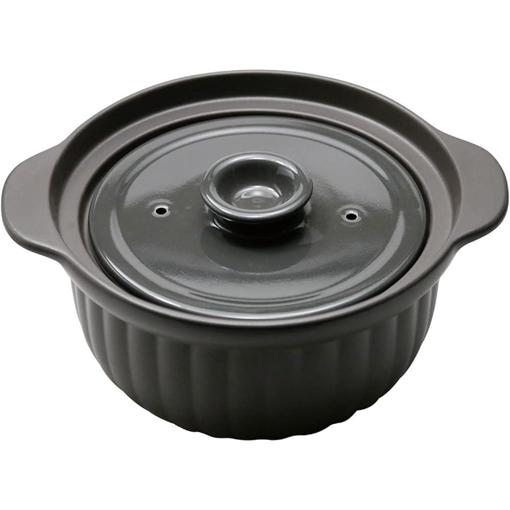 Rice clay pot, 2 cups, open flame, microwave compatible, approx. 20cm, Thermatec, floral pattern, Peon 7223-0710