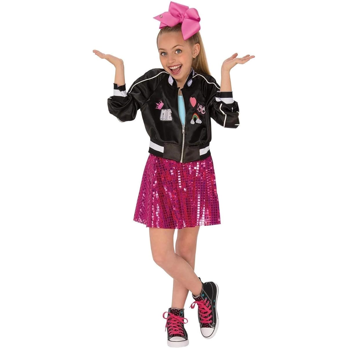 Rubie's 640554l Jojo Siwa Bomber Jacket Children's Fancy Dress Costume, Girls,