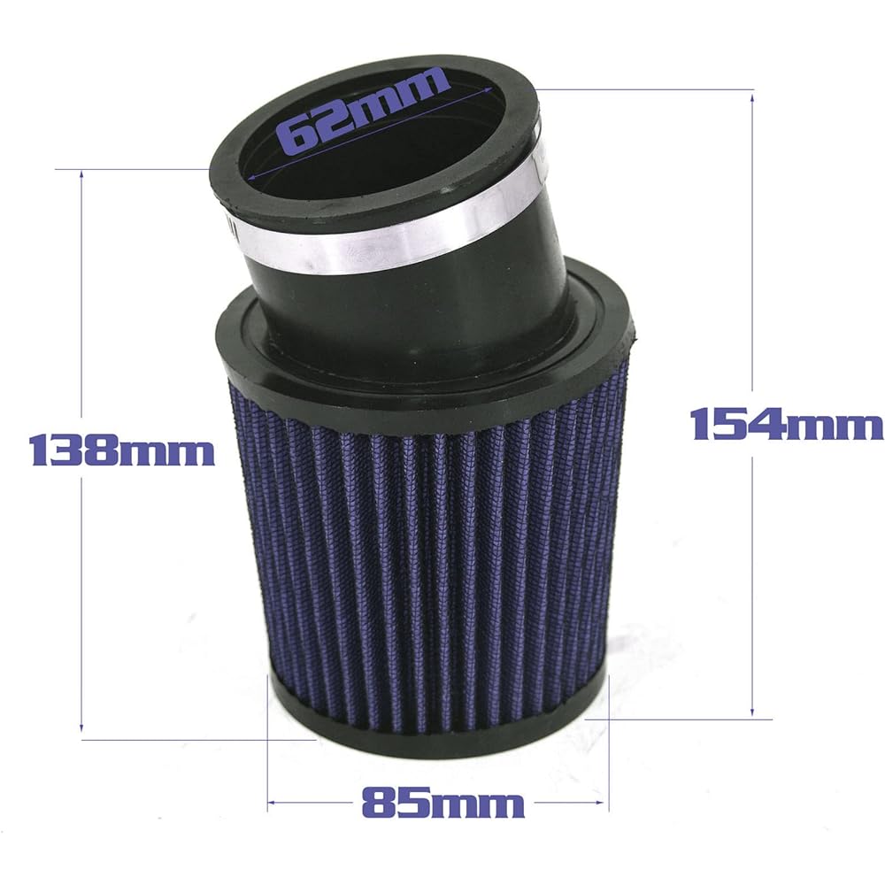 62mm Air Filter Air Filter 212cc 6.5 HP GX160 GX200 Mini Bike Trailmaster mid XRX Go Kart Kart Parts (Gray)