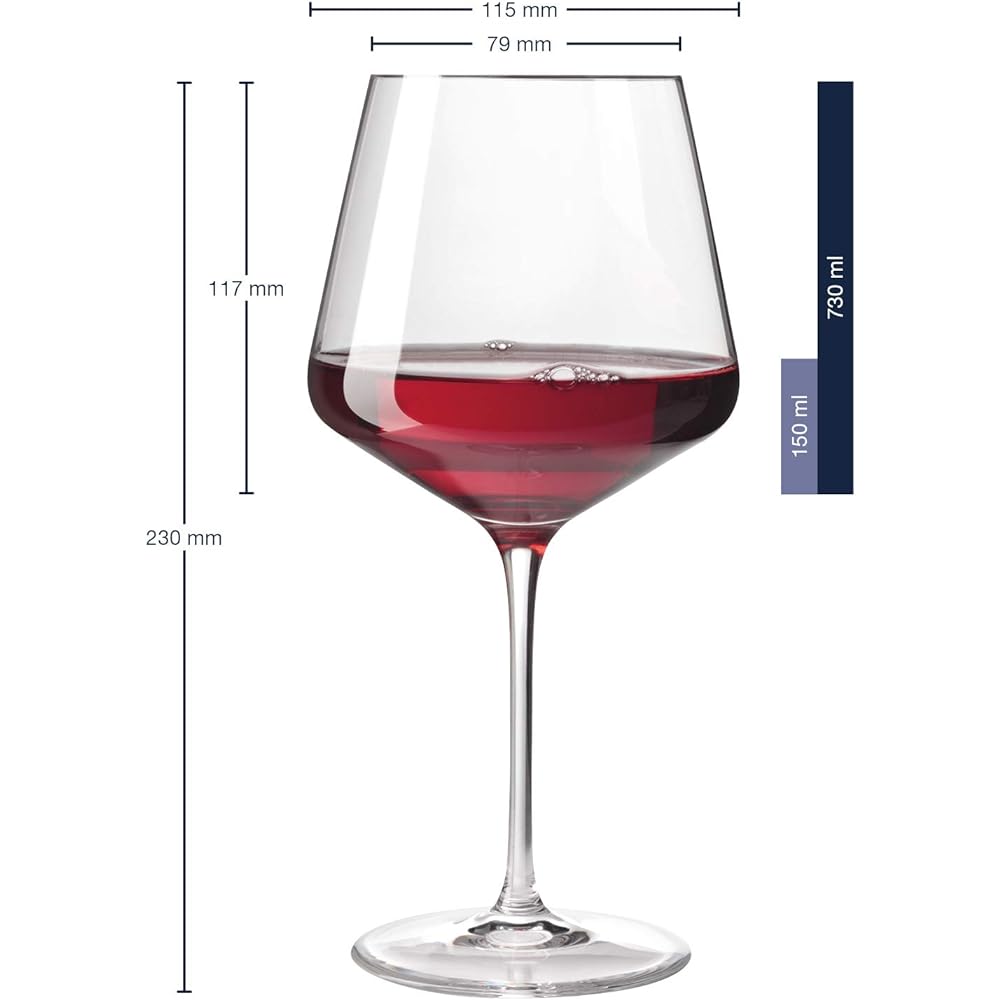 LEONARDO Wine Glass Clear Size:∅11.5×H23cm Burgundy Glass 730ml Puccini 069555 6 pieces