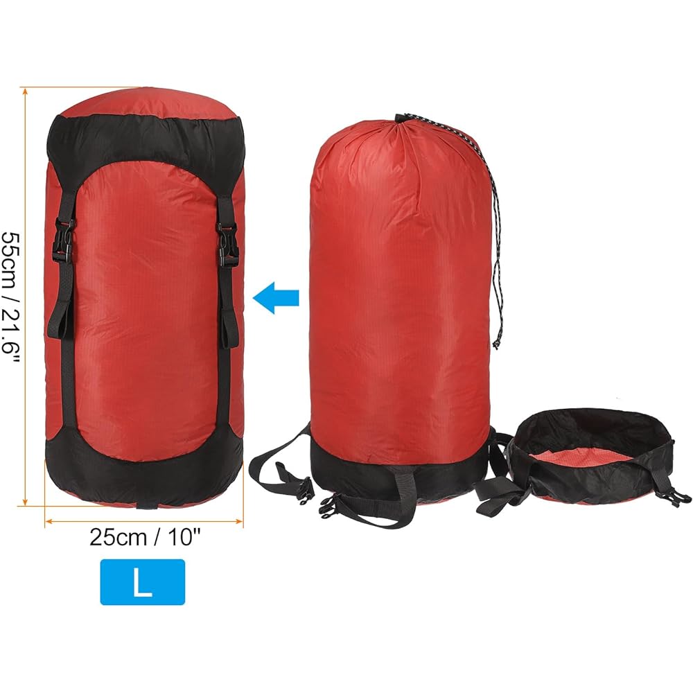 PATIKIL Compression Storage Bag 25L Waterproof Shruff Lightweight Compression Storage Bag Red
