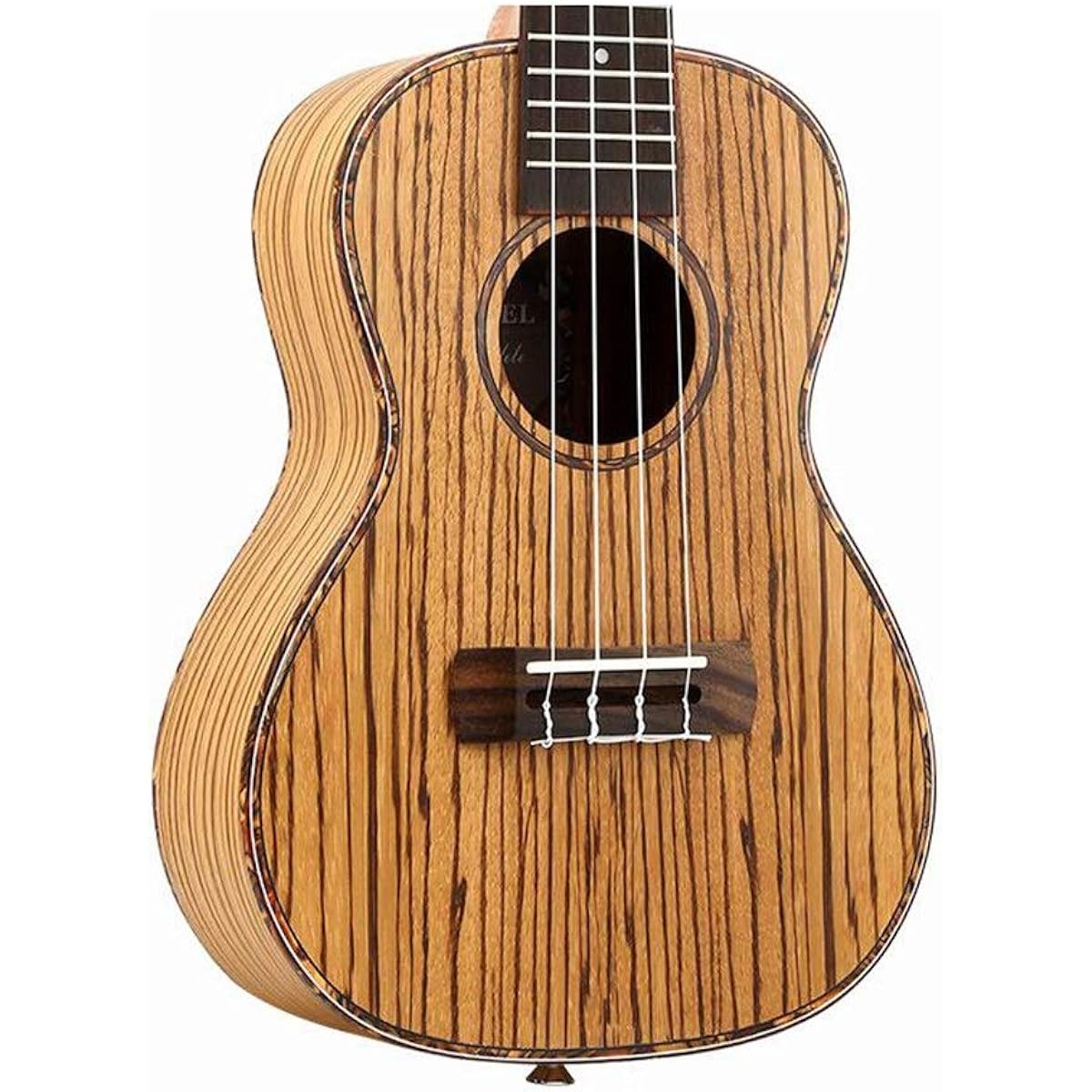 Ukulele Strip Zebrawood 23 Inch Traditional Concert Ukulele Hawaii Kids Small Guitar with Gig Bag Suitable for Music Lovers (Color: Wood, Size: 23 inches)