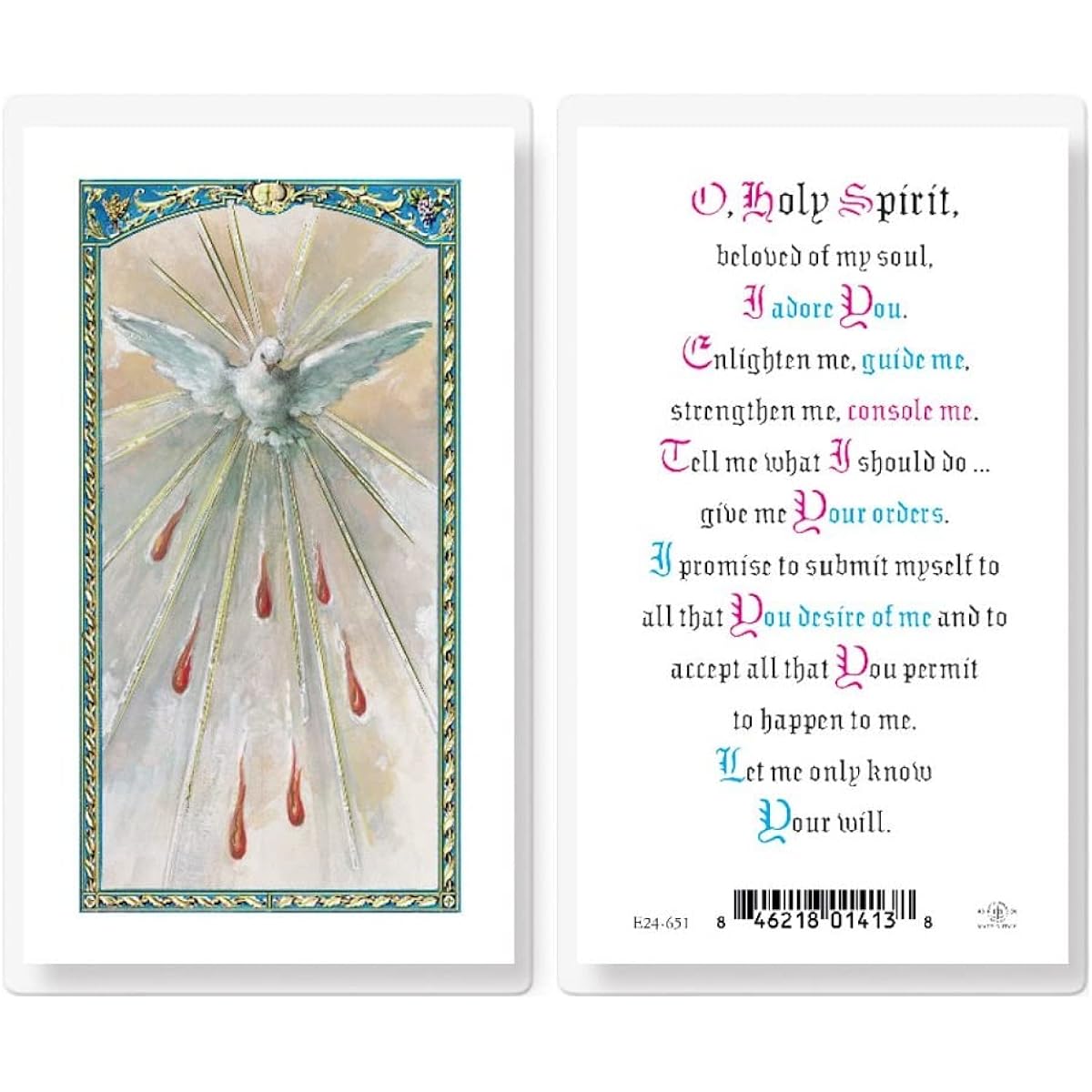 Holy Spirit Prayer Holy Cards (Set of 5)