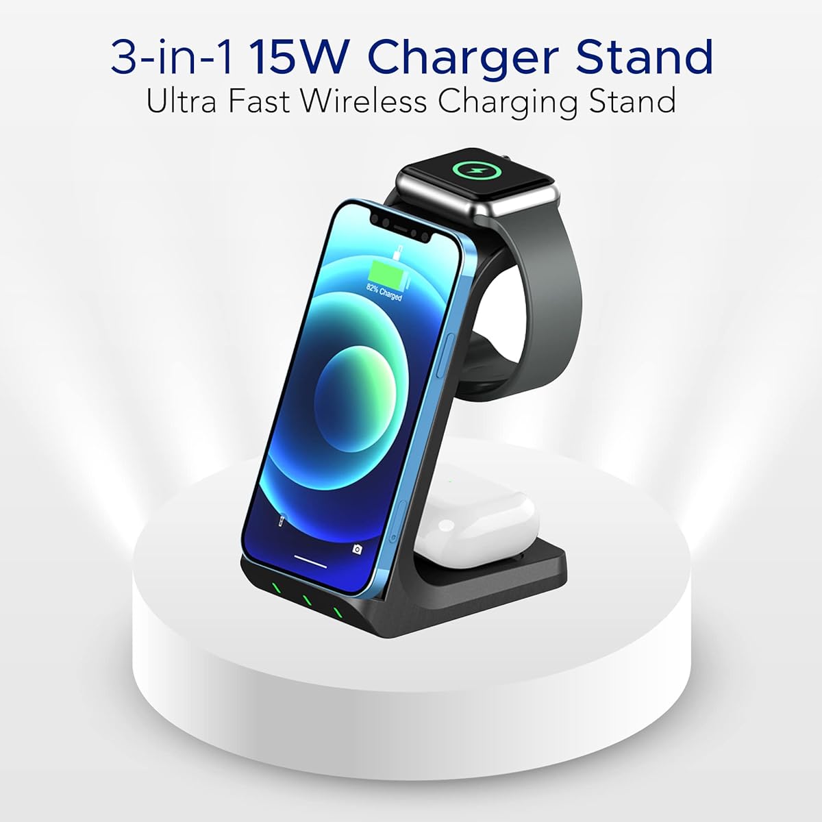 3-in-1 15W charger stand
