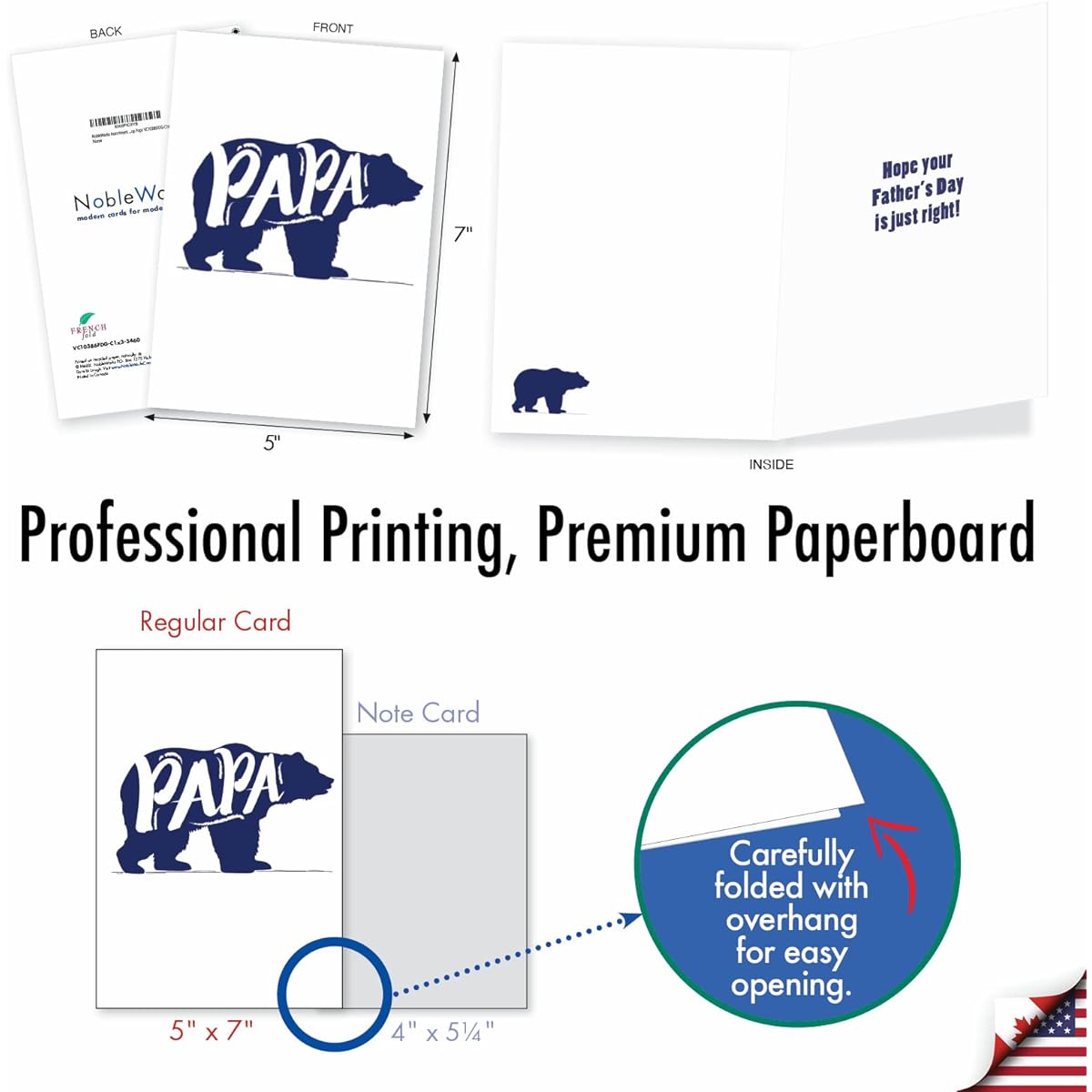 NobleWorks - Assorted Pack Father's Day Greeting Cards with Envelopes (3 Designs, 1 of Each) - Top Pops VC10386FDG-C1x3