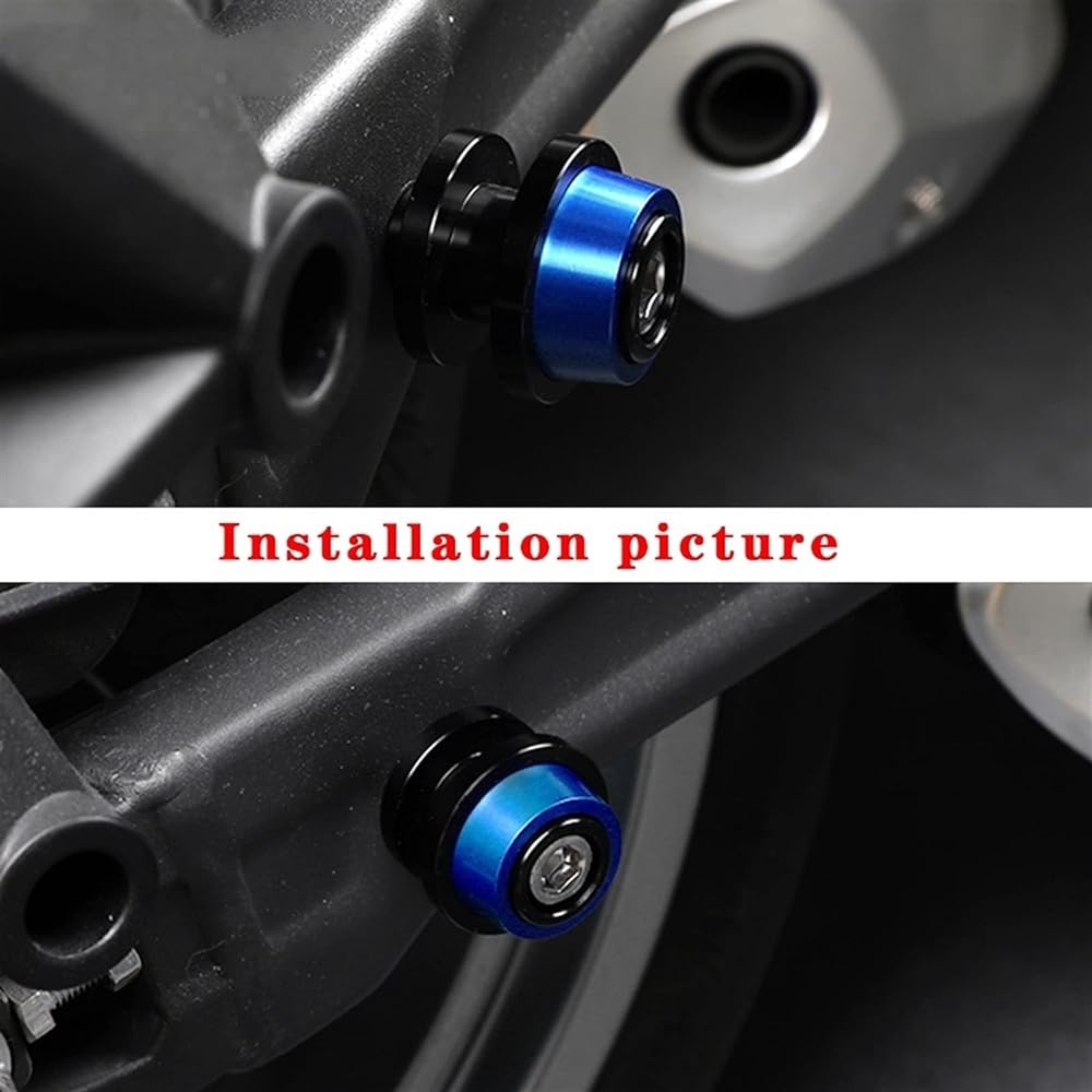 DEMUR Motorcycle CNC Aluminum Stand Screw 6mm Swingarm Slider Spool Accessories Yamaha MT10 MT-10 SP 2016-2021 2020 2019 Swingarm Slider Spool (Size : 6MM Gold)