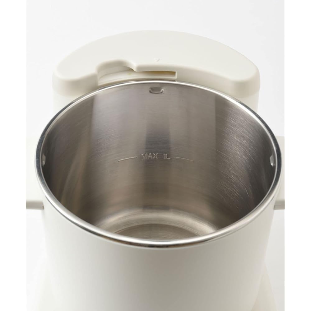 BRUNO Soup Cook Processor, Cooking Preparation, Authentic Soup Potage, Equipped with Food Processor Function, Chopping, Mincing, Generous Capacity, Serves Approximately 4 People, Maximum Capacity 1.0L, Easy to Clean, Eating Soup, Reheating, Cooker, Pot,