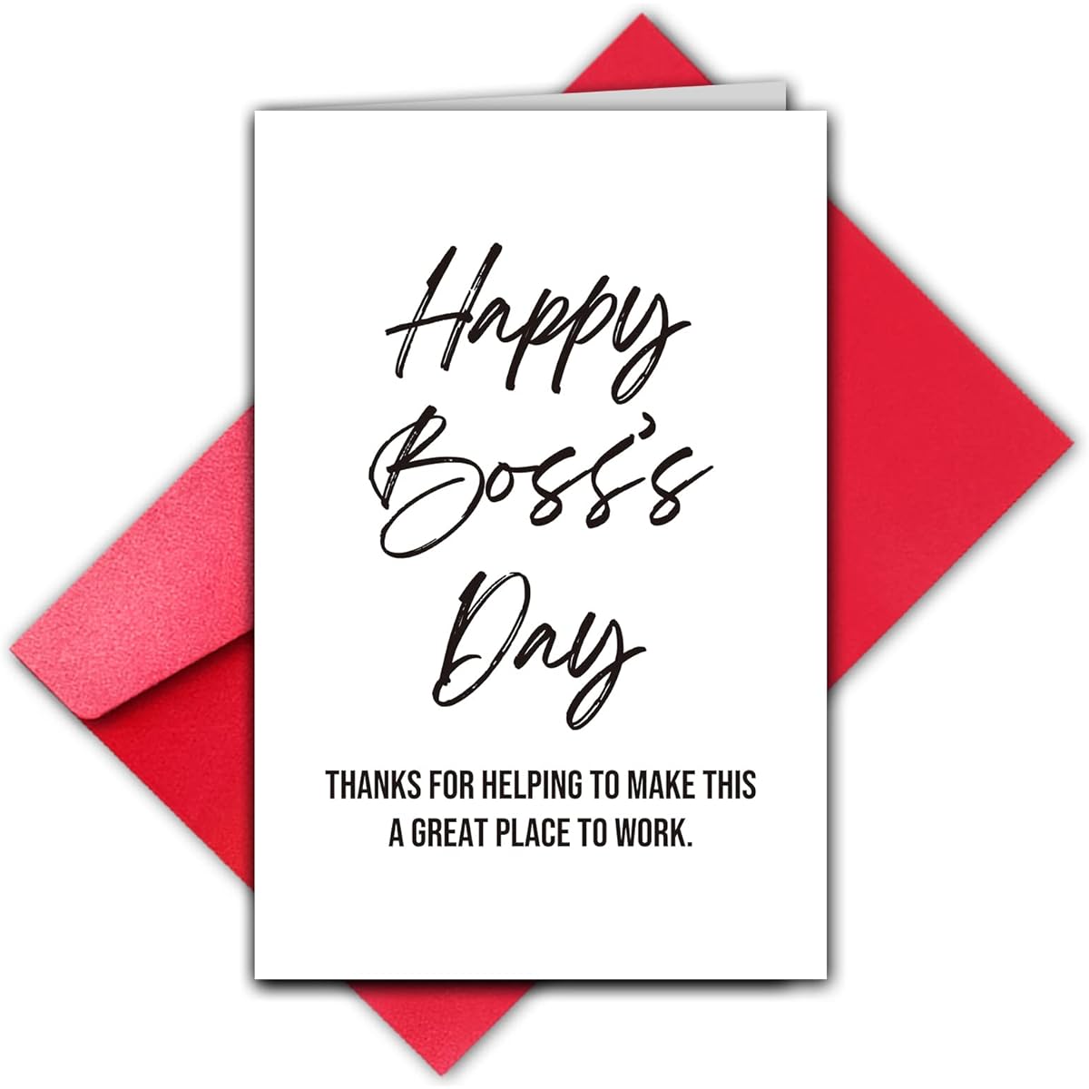 TQDaiker Happy Boss's Day Card for Him Her Team Leader Man Women Funny Boss's Day Cards for Staff Colleagues Employees Boss Appreciation Cards Hilarious Boss's Day Cards