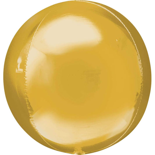 Anagram International Orbz Gold Flat Balloon, 16", Multicolor [Parallel Import]