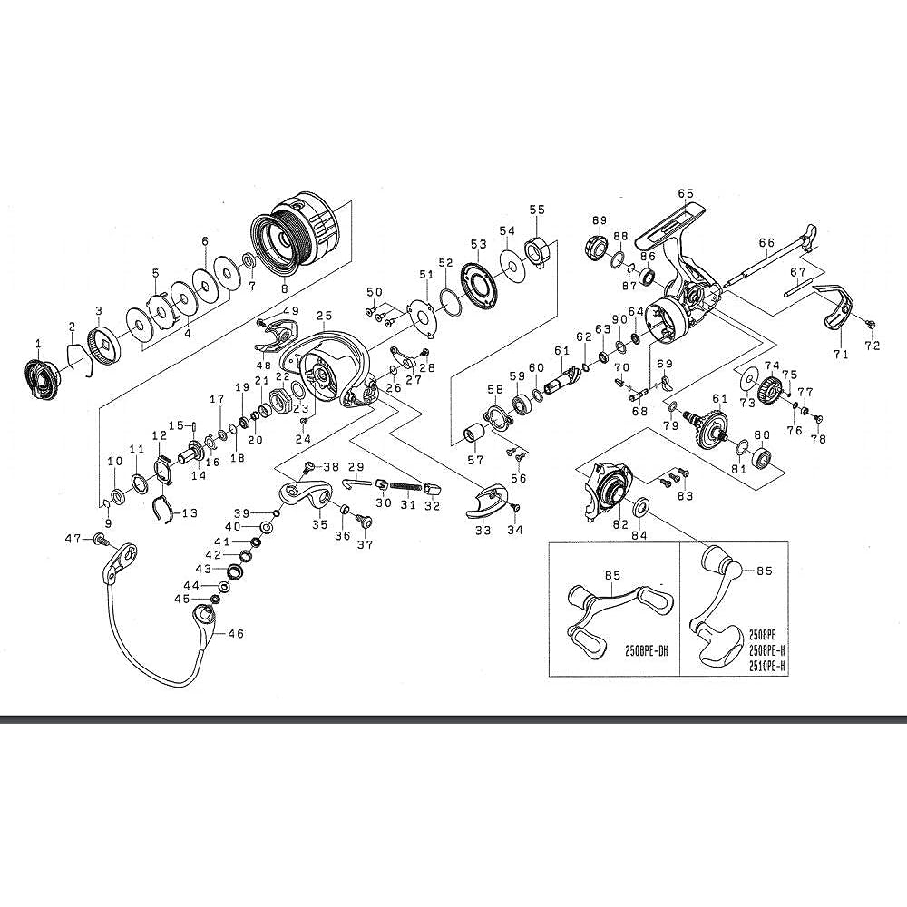 DAIWA Genuine Parts 17 Theory 2508PE-DH Handle Part Number 85 Part Code 1H2A21 000560001H2A21