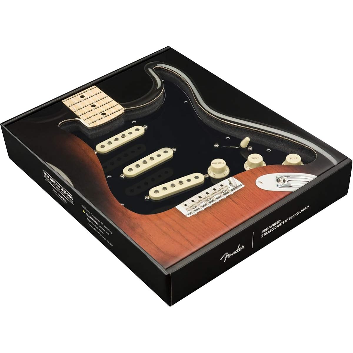 Fender ◆ Pre-Wired Strat Pickguard, Tex-Mex SSS Pre-wired pickguard for Stratocaster guitars Pre-Wired SSS Color: Black 11 Hole (0992343506) [Parallel import goods]