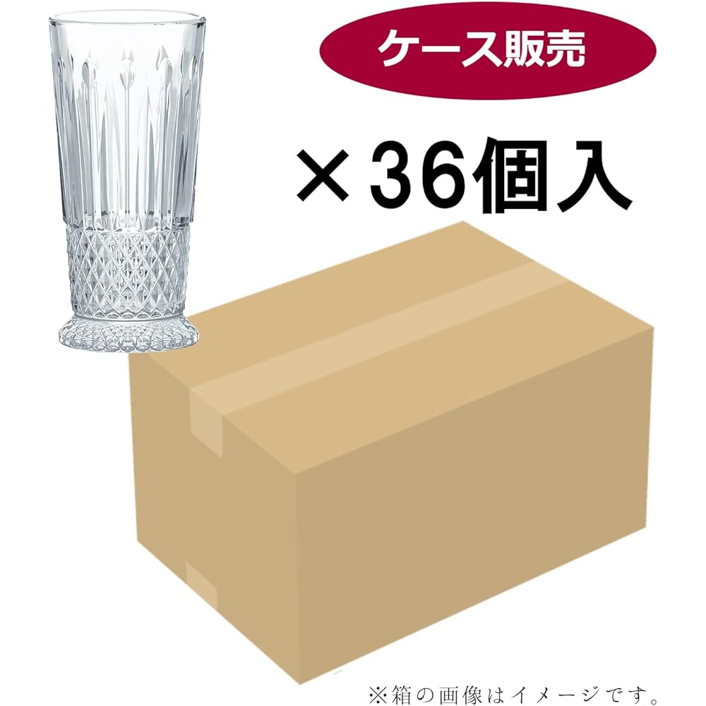 Toyo Sasaki Glass Beer Glass Highball Glass Tumbler (Case Sold) Dishwasher Safe Made in Japan Approx. 295ml P-26455-JAN-H 36 Pieces Clear