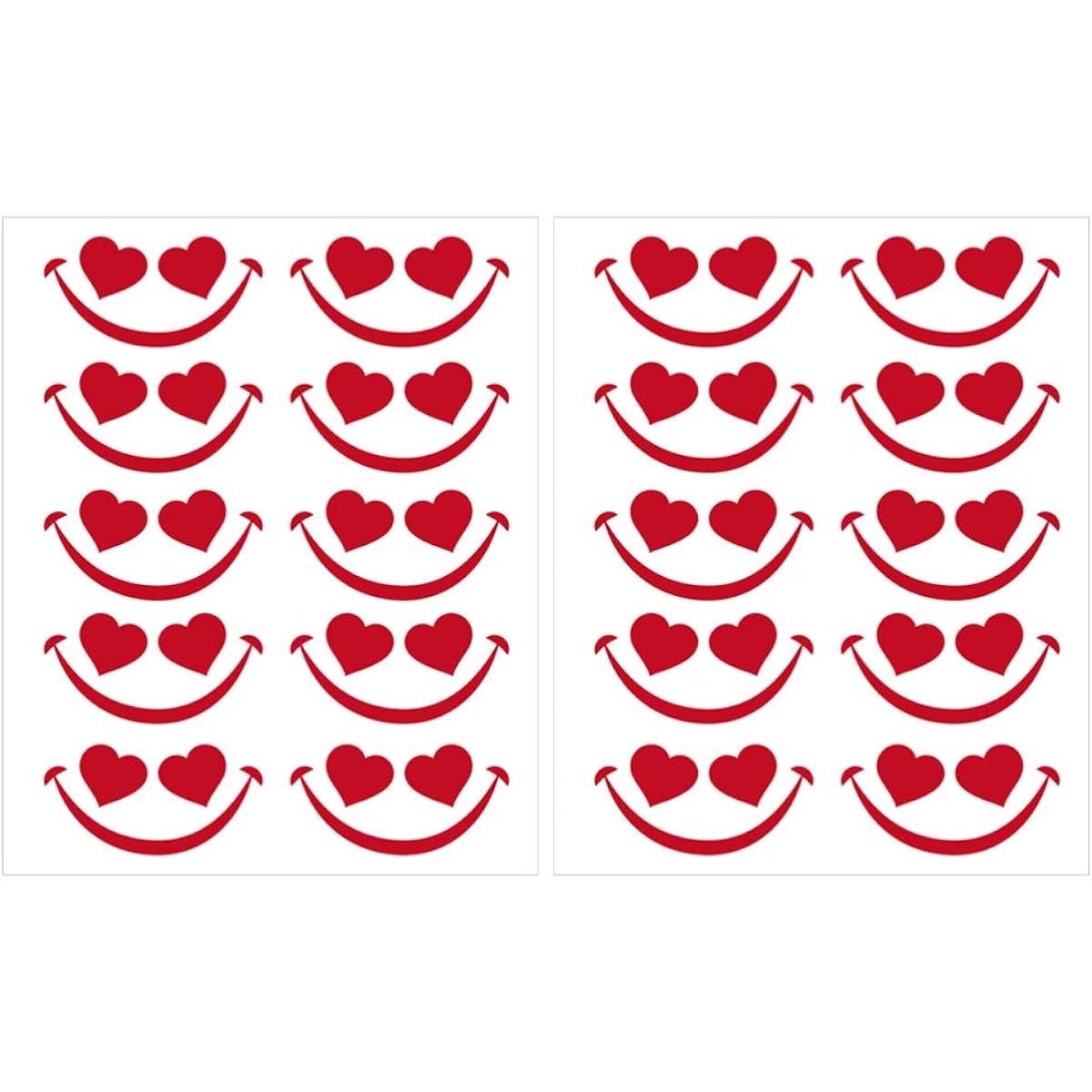 NUOBESTY Smiling Lip Stickers Cute Lips Shaped Stickers for Clothes Masks Suitcases Laptops 100 Sheets