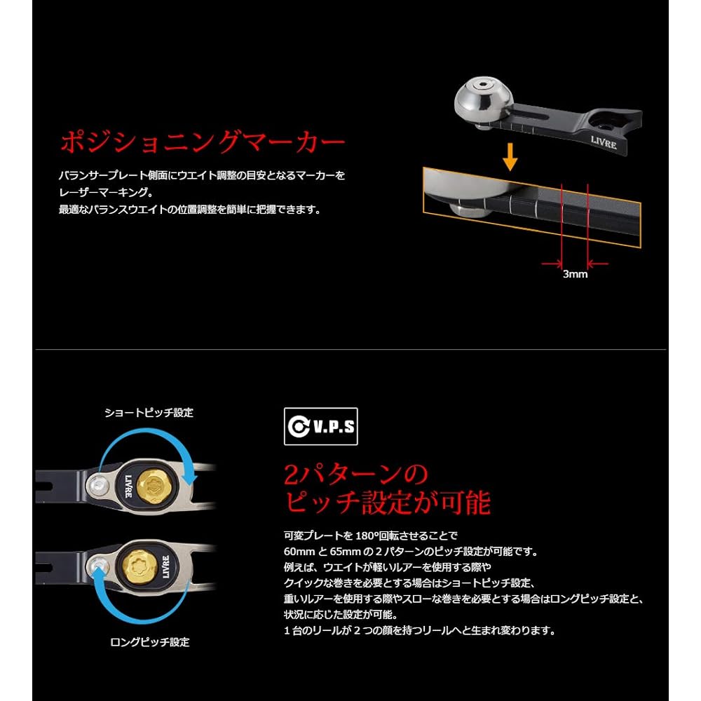 LIVRE bait type custom handle SB 60-65