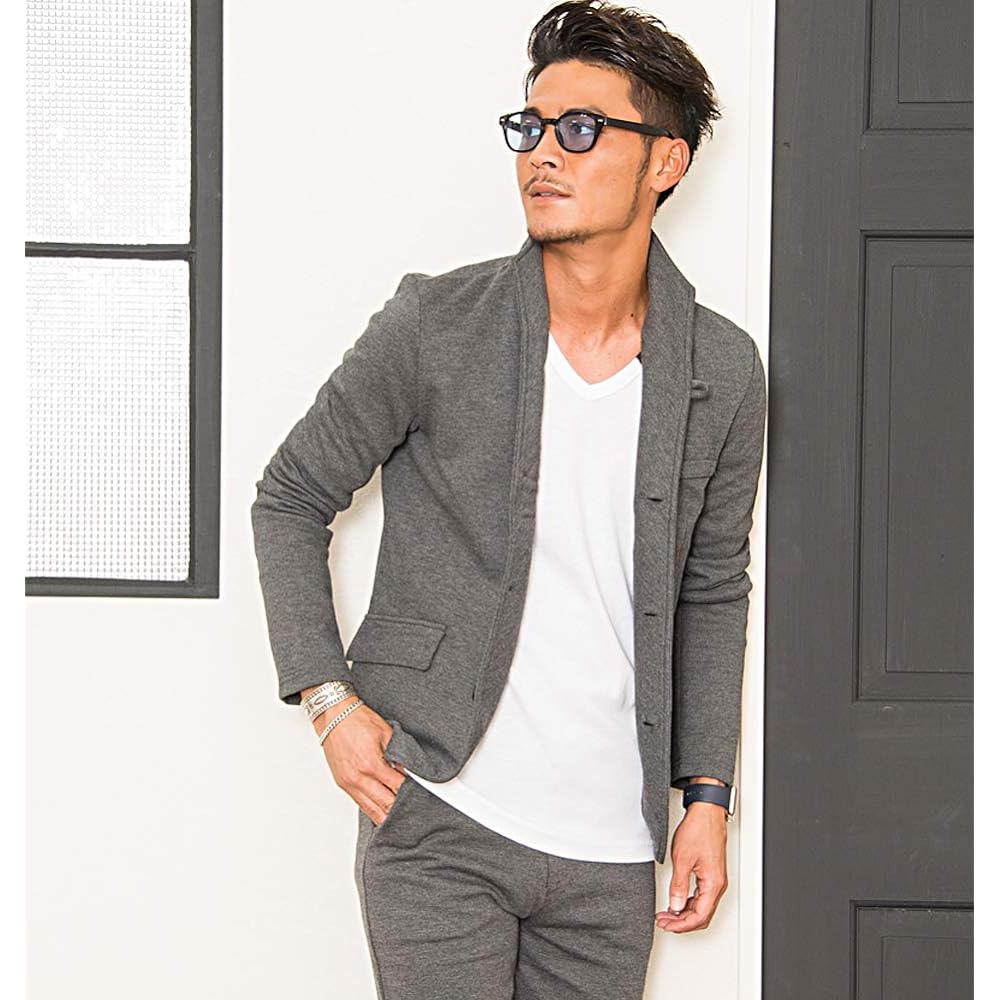 [Bitch] Men's Unisex Top and Bottom Setup Jacket Long Pants Italian Color Calze VIJP17-06