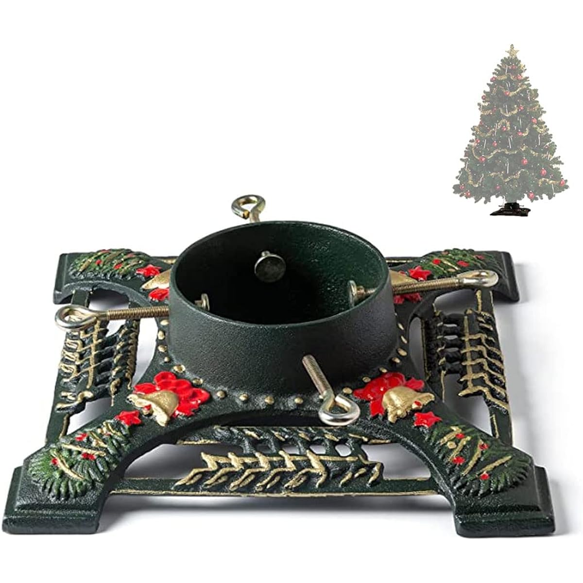 Ventray Christmas Tree Stand 347x347x104mm Classic Square Christmas Tree Pine Tree Base Deer