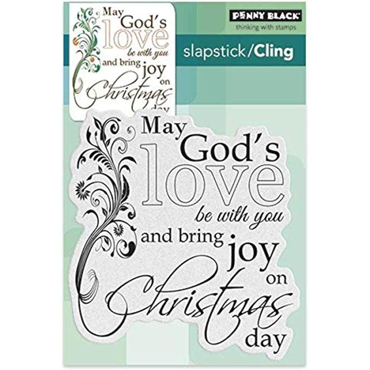 Penny Black 40-411 Heavenly Love Slapstick/Cling Decorative Rubber Stamp