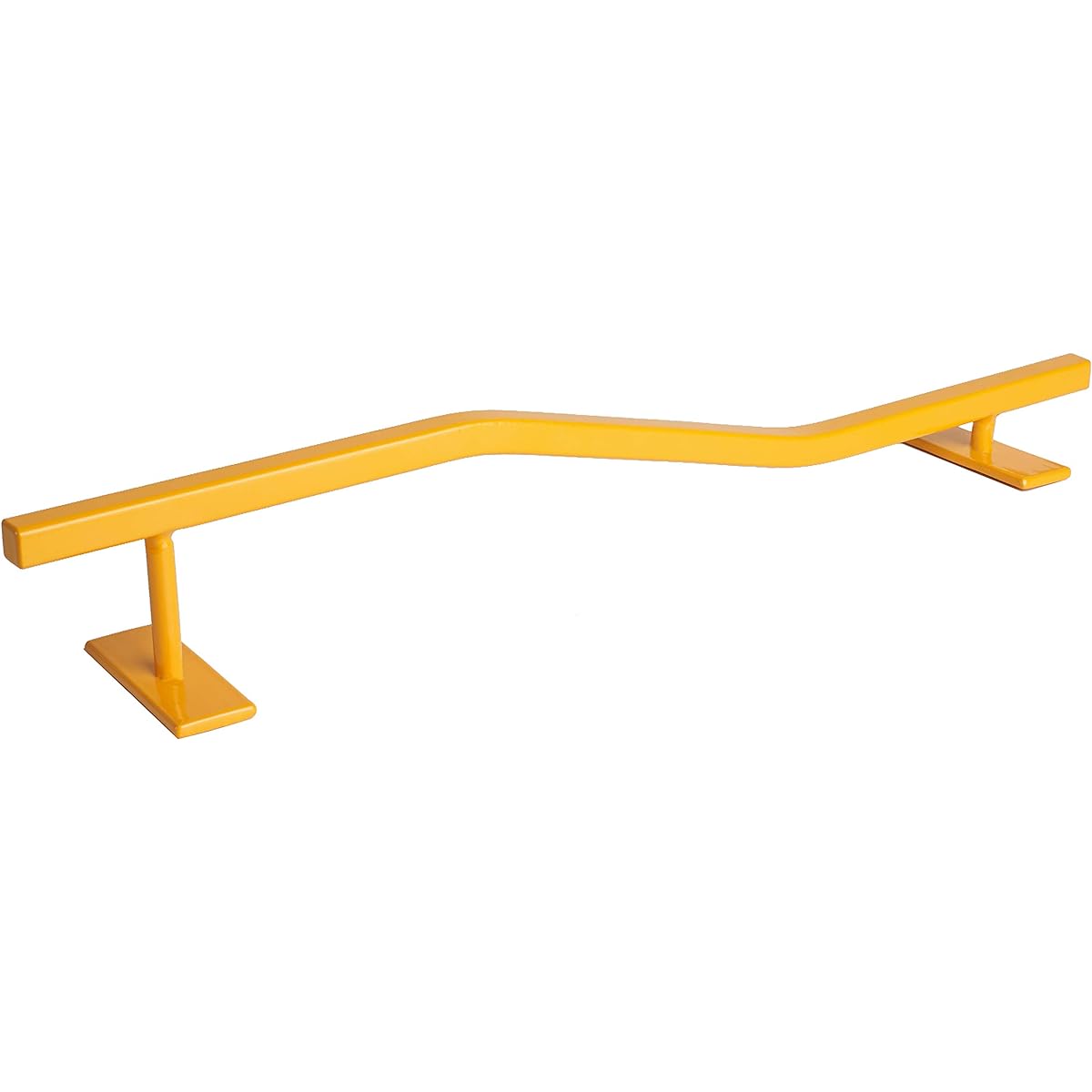 FLVFF Fingerboard Rails Metal Solid Square Steel 2-Tier Rails for Ramps and Skateparks (R6) (Yellow)