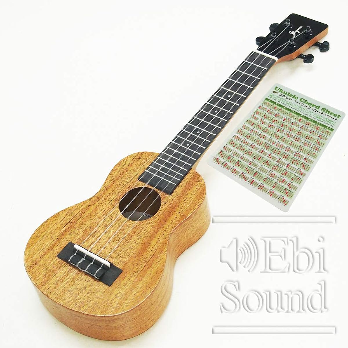 Shima Ukulele JS Soprano Soprano Ukulele Shima Ukulele Jake Shimabukuro Design EbiSound Original Chord Sheet Included (u)