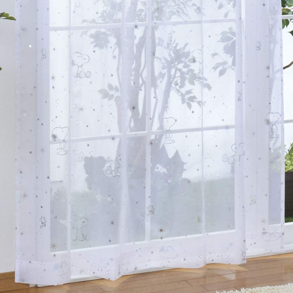 Peanuts Snoopy 2nd grade blackout heat shielding curtain + lace curtain set of 4 starry sky width 100 x 200 cm length KO-5/KO-6