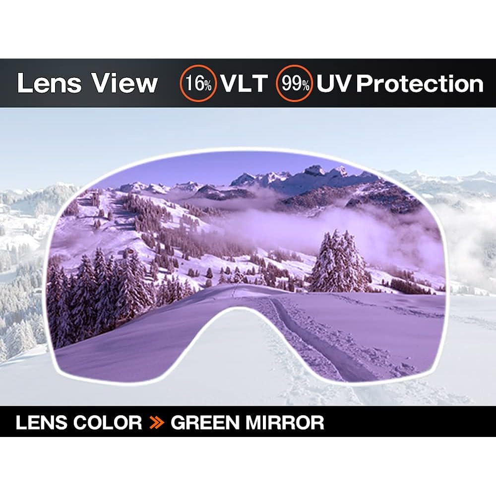 [ZERO TECH BASE] Original replacement lenses for Smith I/OX goggles for skiing and snowboarding