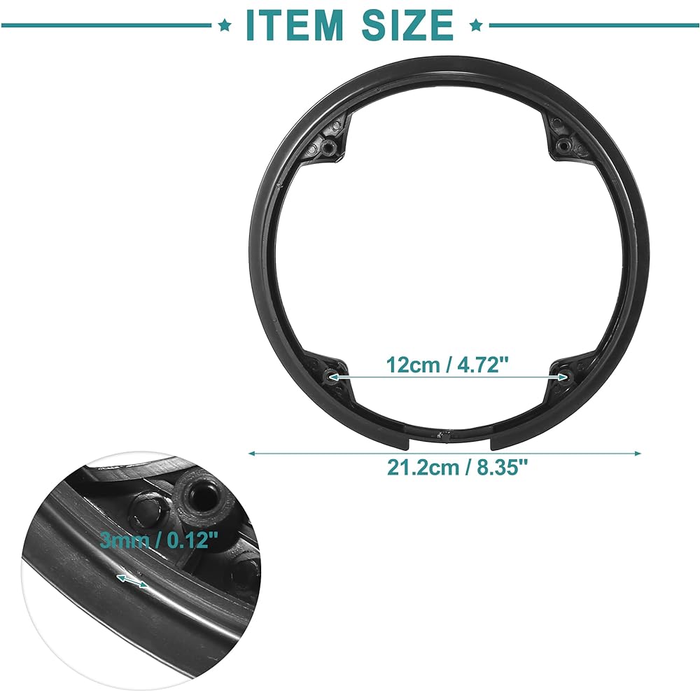ACROPIX Bike Crankset Chainwheel Cover 48 Teeth 12cm Bicycle Crankset Chain Wheel Cover Protection Chainwheel Protection Cover Black