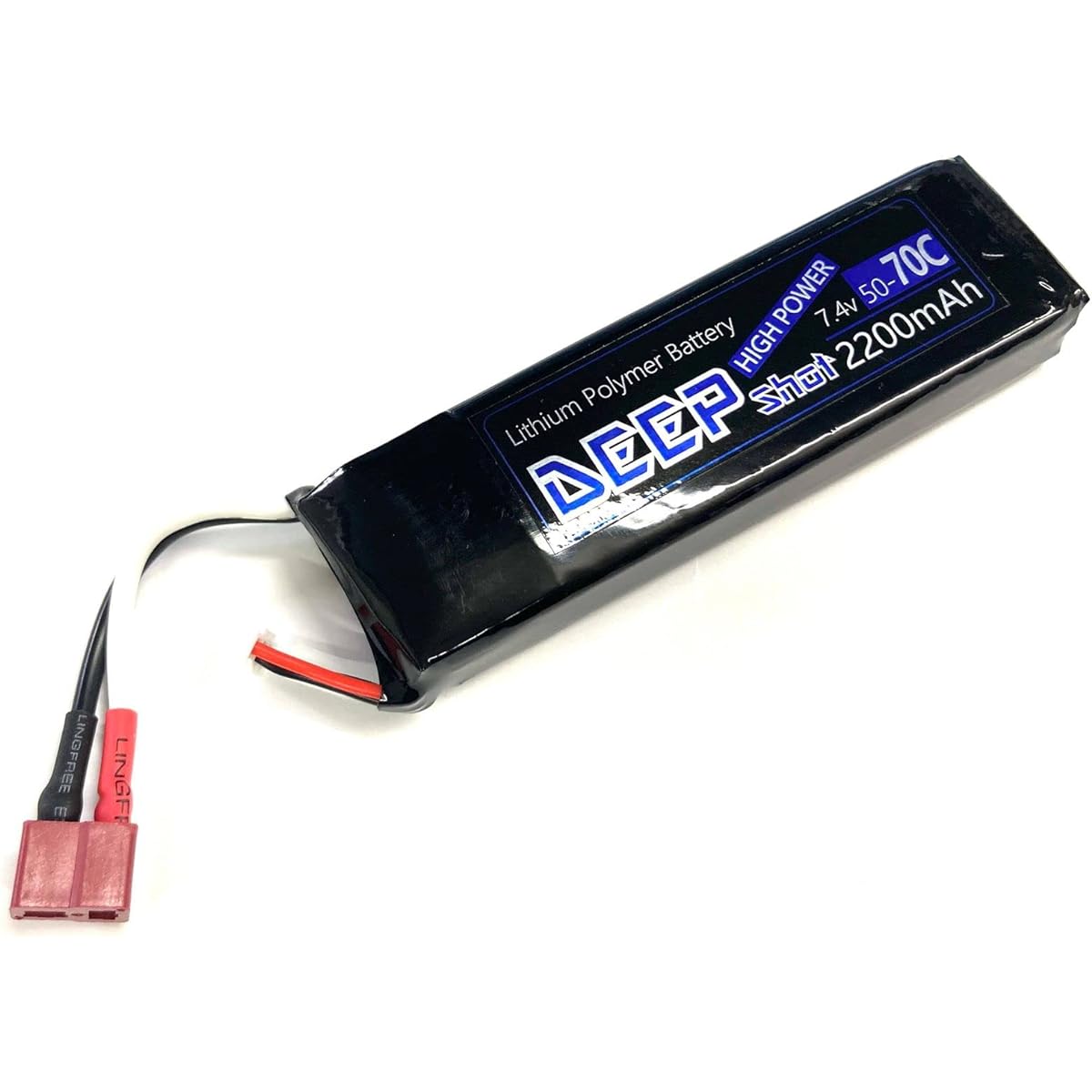 DEEP shot LiPo battery 2200mAh 50-70C 7.4v T-type connector