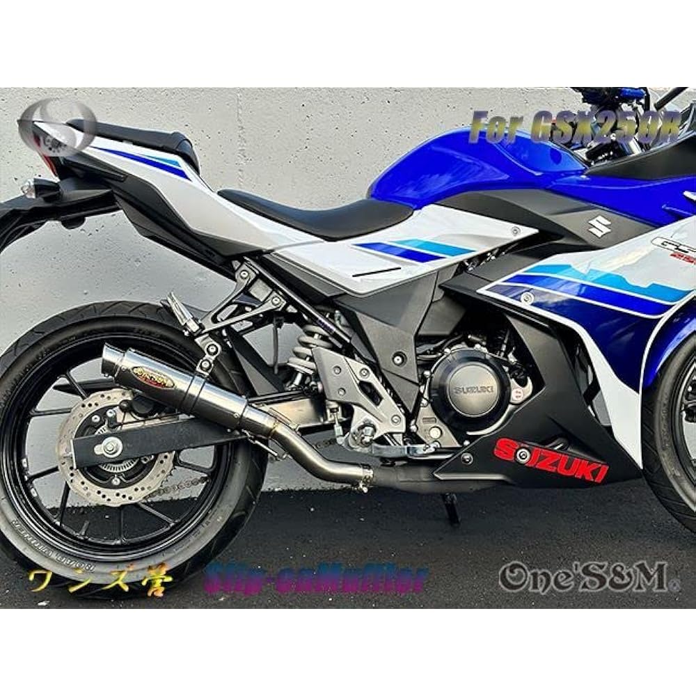 W2-182SS For genuine exhaust pipe only 50.8mm 50.8φ muffler with intermediate pipe Slip-on muffler silencer for GSX250R 2BK-DN11A 2017-2021 (silencer type/slash cut)