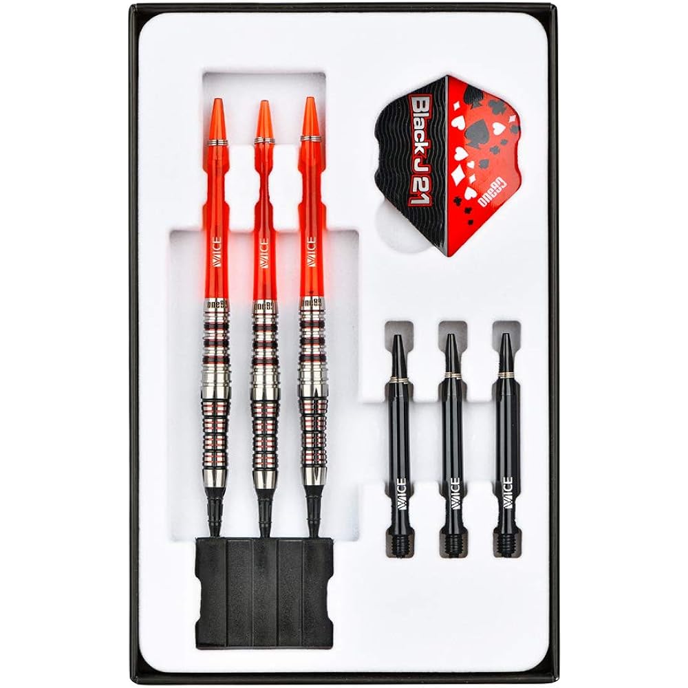 One80 One Eighty BLACK J21 02 2BA 19g Dart Barrel Dart Set