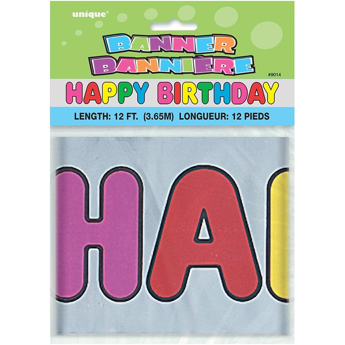 (1, MTM) - Happy Birthday Foil Banner (12 Ft)(1 per Pack)