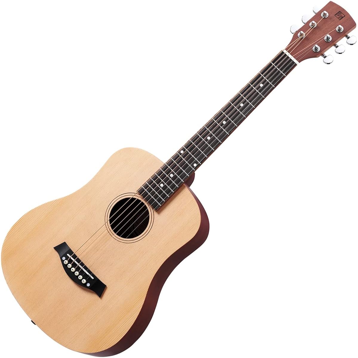Otono DT1S NTS (Natural Spruce) Mini Acoustic Guitar Mini Guitar Natural Spruce Soft Case Included