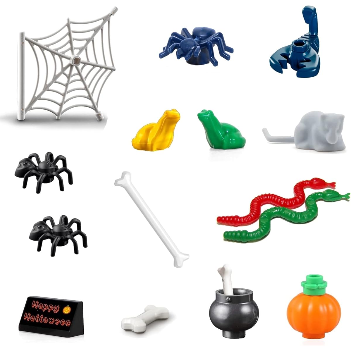 LEGO Animals Creepy Crawlers Critters Accessory Pack - Spider, Frog, Snake, Bone, Rat, Pumpkin and more!