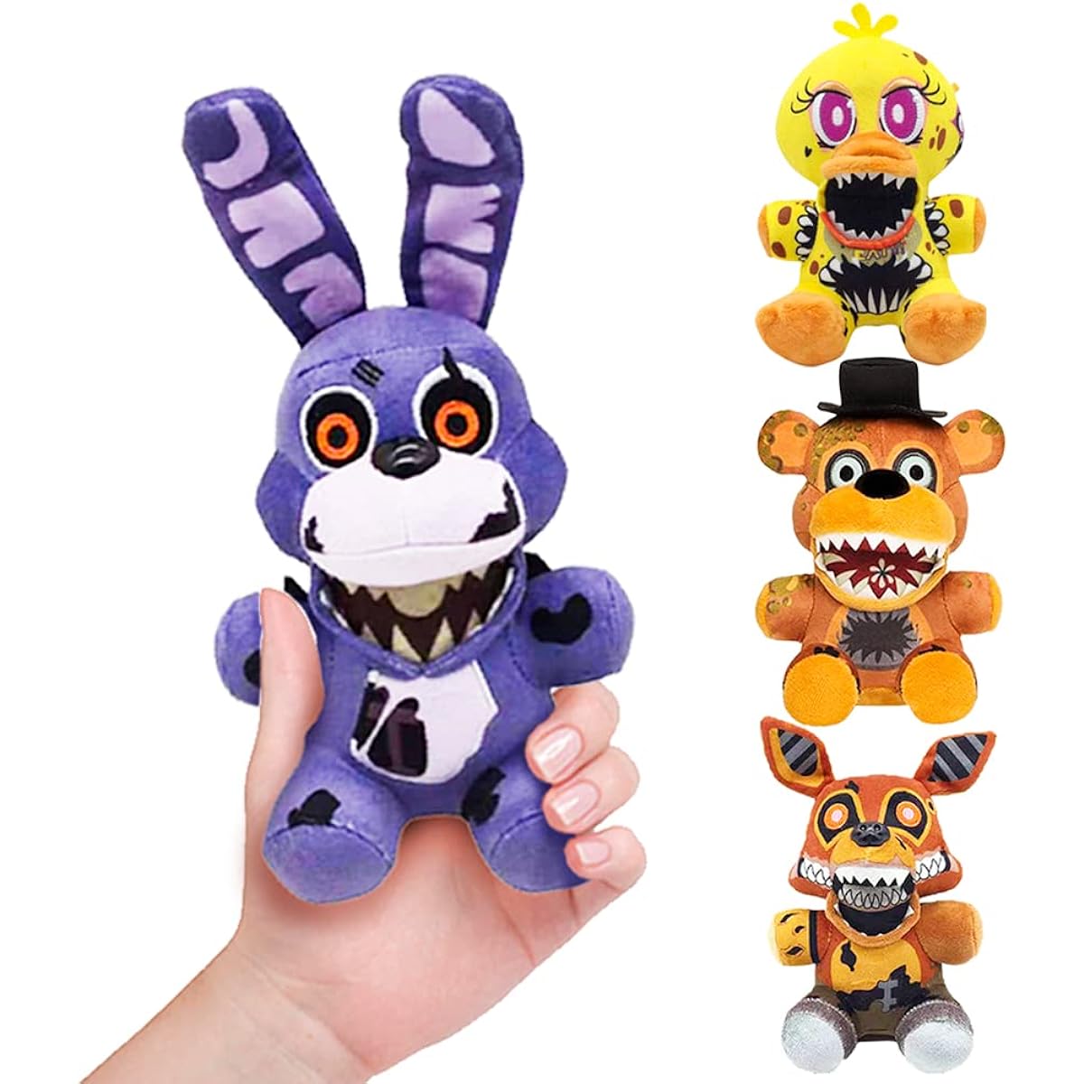 Sumincute 4pcs Plush Toys FNAF Plush Toys Five Nights at Freddy's Plushy FNAF Plush Toy Set Freddy's Party Supplies Christmas Birthday Gifts for Boys and Girls