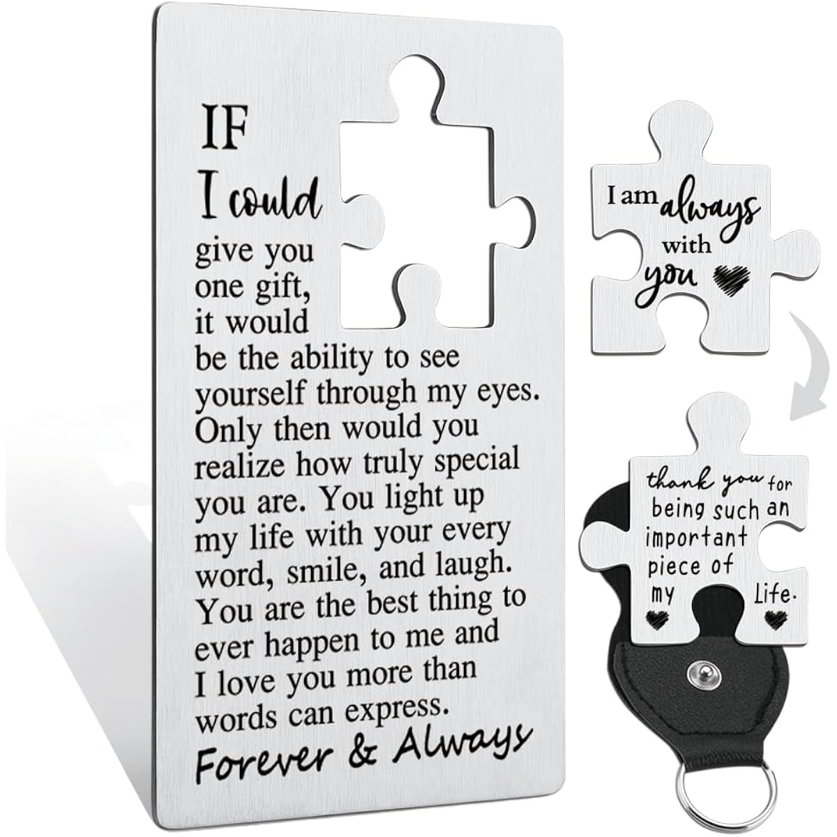 llxxeyopqdxz Anniversary Cards Gifts for Her Wallet Cards for Men Love Gifts Birthday Card Wallet for Husband Engraved Wallet Insert Cards Romantic Gifts for Husband