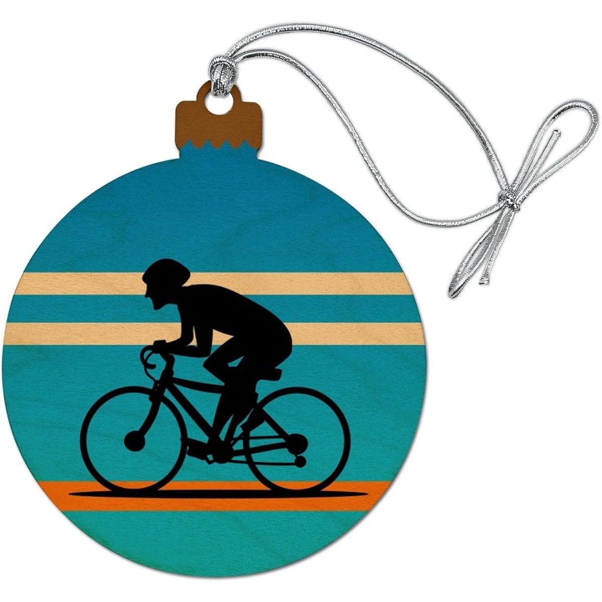 Road Bike Cycling Bicycle Wood Christmas Tree Holiday Ornaments