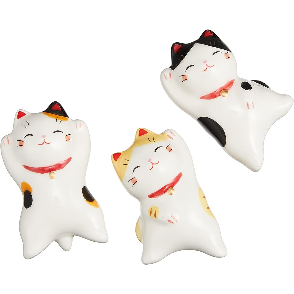 Yakushi Kiln Floating Pukapuka Lucky Cat Display Set