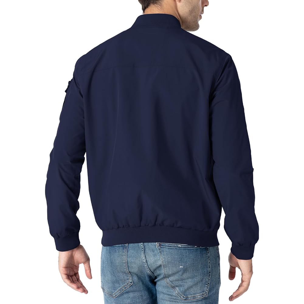 [Gopune] Men's Windbreaker, Light Jacket, Thin Jumper, Windproof Bomber Jacket, Casual Training Wear, Sportswear, Hiking, Fishing, Water Repellent, Work Wear, Spring/Autumn Clothes