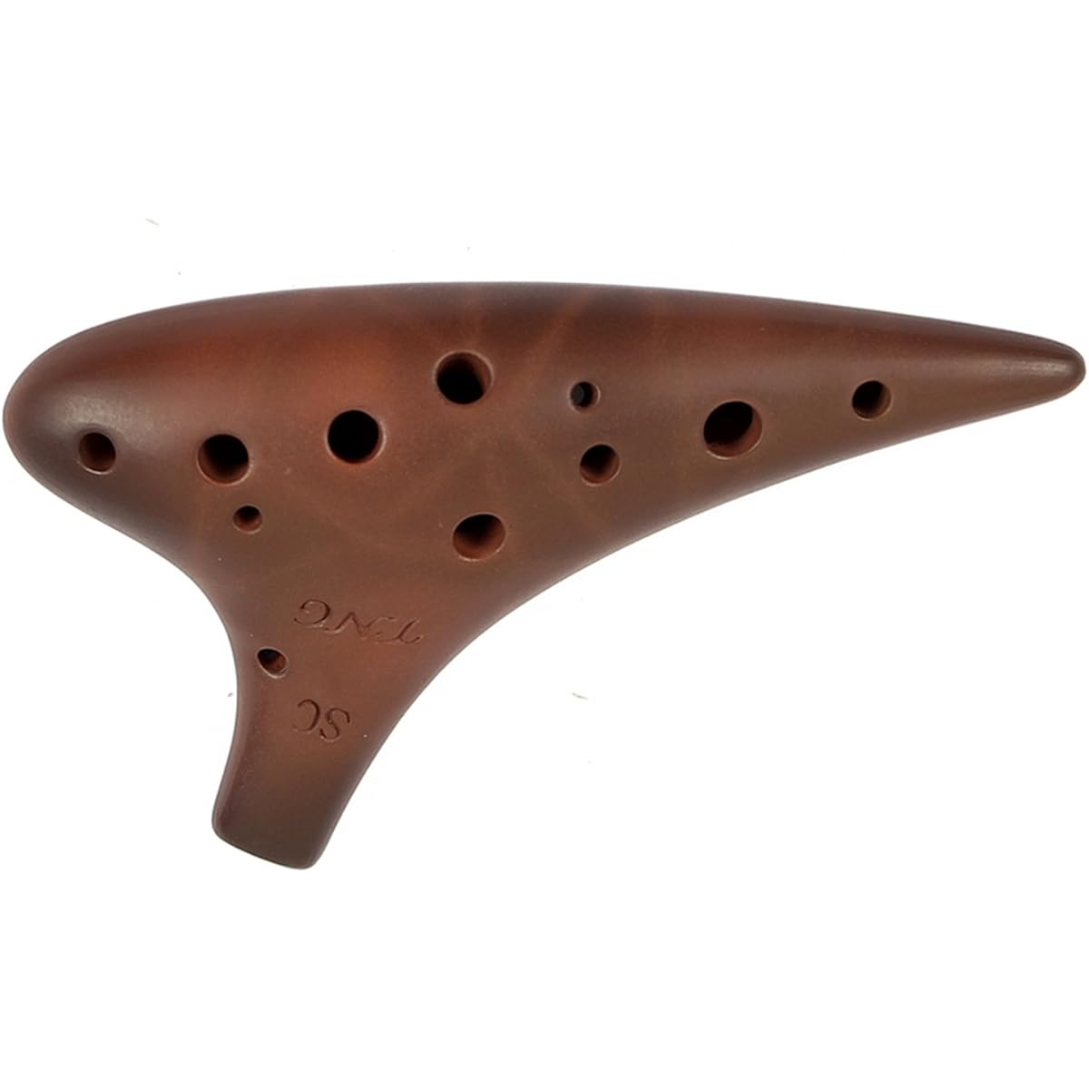 TNG Ocarina Musical Instrument [Single / 12 holes / Soprano / C key / Red clay / SC] High quality (with special case) Ocarina Wind blowing Purple sand