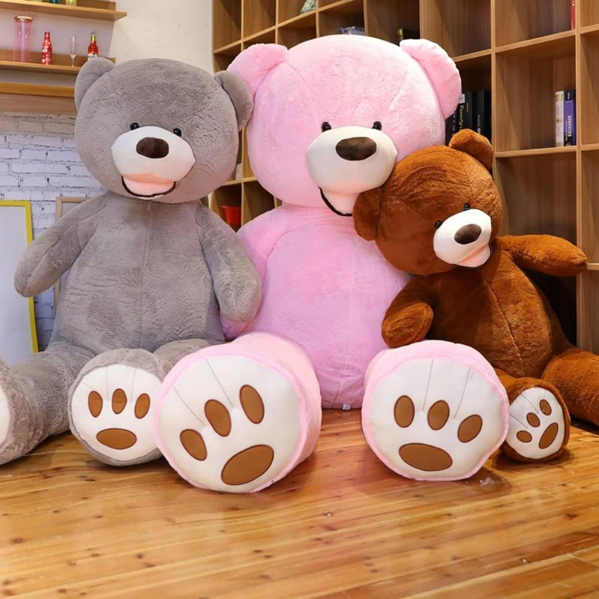 Bear Teddy Bear Stuffed Animal Bear Plush Toy Extra Large Bear Plush Toy Fluffy Bear Plush Toy Big Bear Cute Large Big Size 7 Colors to Choose from Birthday Christmas Baby Shower Gift (340cm, Purple)